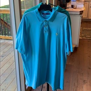 Polo men’s XL bundle one light blue one green